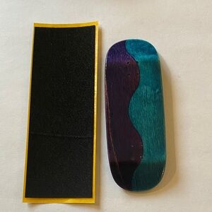 Teal and Purple Fingerboard Deck